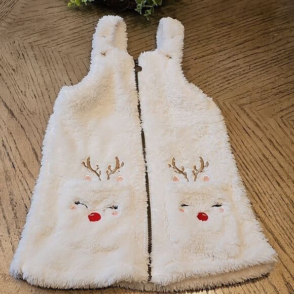 Reindeer sherpa dress Size 4 - Picture 1 of 10